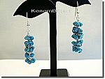 Earrings GRAPES - Natural turquoise, sterling silver .925