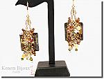 Earrings JOCELYNE - Crystal Swarovski, 14K gold filled