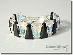 Bracelet Argent CLEOPATRE - collier (CO1104N01) assorti disponible - Cristal Swarovski, argent .925